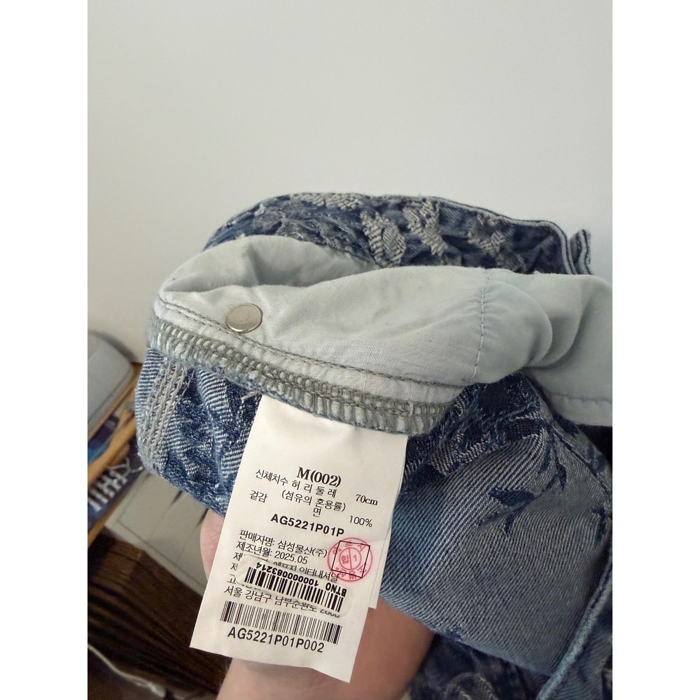 ANGGAE Flower Jacquard Artist Denim Pants – Size Medium (002) – NWT - Picture 8 of 8